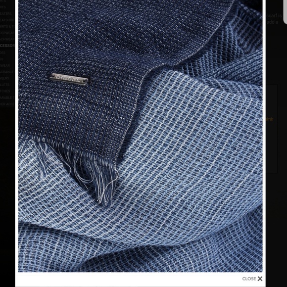🆕️Diesel Segrade scarf light/dark blue, Italy - Picture 2 of 8